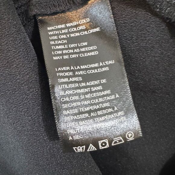 FREE PEOPLE| shooting for the moon satin shirt | Large | black button down - Picture 11 of 15